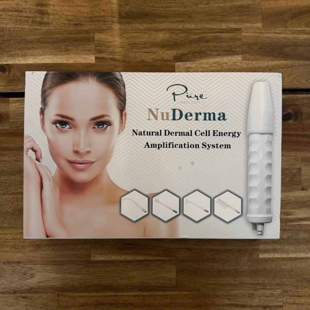 NuDerma Portable Handheld Skin Therapy Wand Machine w/Neon Skincare NIB